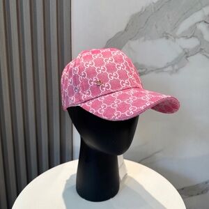 Gucci GG Monogram Pink Baseball Cap Adjustable